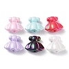 UV Plating Rainbow Iridescent Acrylic Beads X-OACR-A029-06-1