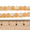 Frosted Transparent Glass Beads Strands GLAA-T032-T6mm-MBB08-4