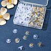 Brass Bullet Clutch Bullet Clutch Earring Backs with Pad KK-FS0001-43-7