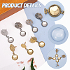 8 Pairs 4 Styles Blank Dome Glass Dangle Stud Earrings EJEW-AB00010-5