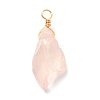 Natural Rose Quartz Pendants PALLOY-JF01048-03-2