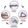 10Pcs 5 Style Zinc Alloy Spring Gate Rings PALLOY-GN0001-02-4