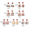 1Pair Leopard Print Heart Mother Sports Acrylic Dangle Stud Earrings EJEW-FS0001-22A-2
