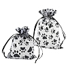 20Pcs Paw Print Organza Jewelry Drawstring Pouches ABAG-YW0001-15A-2