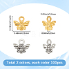 200Pcs 2 Styles Alloy Charms FIND-SC0013-98-2