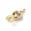 Brass Rhinestone Pendants KK-P320-05G-01-3