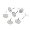 Tarnish Resistant 316 Surgical Stainless Steel Flat Round Blank Peg Stud Earring Settings X-STAS-R073-06A-5
