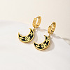 Elegant European Style Stainless Steel Earrings with Moon Design WX6442-1