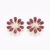 Golden Plated Alloy Enamel Cabochons ENAM-WH0005-A08-1