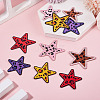 10Pcs 10 Styles Polyester Leopard Print Embroidery Cloth Iron on/Sew on Patches PATC-TA0001-58-6