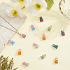 40Pcs 10 Colors Transparent Resin Pendants RESI-CP0001-11-3