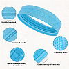 6Pcs 6 Colors Polyester & Silicone Wide Headband for Sports AJEW-GF0010-80-5