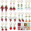 DIY Lampwork & Acrylic Vegetables and Fruits Leverback Earrings Making Kits DIY-SC0026-29-1