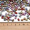 Electroplate Matte Glass Beads EGLA-K064-01-3