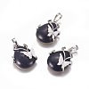 Synthetic Blue Goldstone Pendants G-K296-B04-1