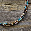 Bohemian Natural Mixed Stone & Glass Seed Beads Double-Layer Beaded French Necklaces for Women FS-WGCD50A-01-3