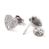 Non-Tarnish 304 Stainless Steel Stud Earring Findings STAS-I183-02A-P-3