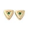 Real 18K Gold Plated Brass Micro Pave Cubic Zirconia Bead KK-H455-08G-03-1