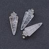 Natural Quartz Crystal Pendants G-P236-01-1