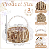 Wicker Flower Baskets with Handle DIY-WH0899-431A-2