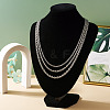 3Pcs 3 Size 304 Stainless Steel Twist Rope Chains Necklaces Set for Men Women STAS-TA0004-82-7
