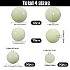 100Pcs 4 Styles Luminous Round Glass Beads GGLA-SC0001-20C-2