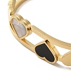 304 Stainless Steel Enamel Heart Hinged Bangles BJEW-E099-03G-4