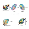 DIY Diamond Painting Feather Keychain Kits PW-WGA5AAF-01-3