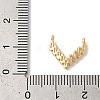 Brass Micro Pave Clear Cubic Zirconia Charms X-KK-M294-23G-3