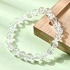 Natural Quartz Crystal Round Beads Stretch Bracelets for Women BJEW-L712-B03-8mm-3