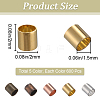 3000Pcs 5 Colors Brass Crimp Beads KK-SP0001-86-2