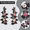 Polyester Embroidery Lace Cloth Patches AJEW-WH20070-068-4