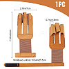 Leather Archery Protective Glove 3 Fingers Hand AJEW-WH0245-36C-2