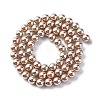 UV Plating Pearlized Glass Pearl Beads Strands GLAA-F128-01A-T15-4