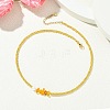 Women's Natural Amber Necklaces NJEW-JN06110-1