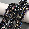 Transparent Electroplate Glass Beads Strands LS-GLAA-F029-4mm-A02-4