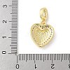 Brass Micro Pave Cubic Zirconia Pendants KK-P294-28G-02-3