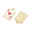 Playing Cards Alloy Enamel Pendants FIND-D044-27G-02-2