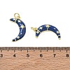 Brass Micro Pave Clear Cubic Zirconia Pendants CU-CBA6B6F-20G-3