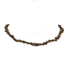 Natural Tiger Eye Chip Beaded Necklace NJEW-JN04615-08-1