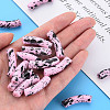 Opaque Spray Painted Acrylic Beads MACR-S372-002F-B03-5