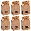 Hollow House Shaped Kraft Paper Candy Boxes CON-WH0105-12-1