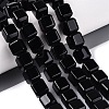 Natural Black Onyx Beads Strands G-Q608-10A-1