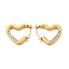 304 Stainless Steel Micro Pave Clear Cubic Zirconia Heart Hoop Earrings EJEW-V016-06G-01-4