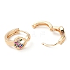 Rack Plating Brass Micro Pave Colorful Cubic Zirconia Hoop Earrings for Women EJEW-P238-05KCG-2