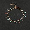 Alloy Colorful Enamel Charm Bar Link Chain Anklets for Women FS-WG66C6C-03-1