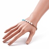 Acrylic Word Love Stretch Bracelet with Glass Beads for Women BJEW-JB08105-3