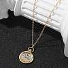 Brass Twelve Constellations Tarot Pendant Necklaces NJEW-Q006-01L-G-5