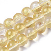 Transparent Spray Painted Glass Bead Strands X-GLAA-N035-03D-B08-1