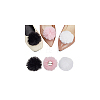 6Pcs 3 Colors Polyester Plush Pompom Ball Brooch JEWB-NB0001-24A-7